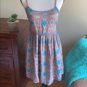 Hem & Thread bohemian Inspired plunge back dress